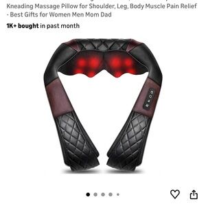 ELOO Black and Red Massage Pillow